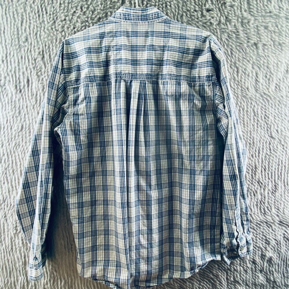 Wrangler Rugged Wear Men's Casual Button Down Plaid Long Sleeve Shirt Medium - Picture 2 of 11